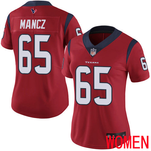 Houston Texans Limited Red Women Greg Mancz Alternate Jersey NFL Football 65 Vapor Untouchable